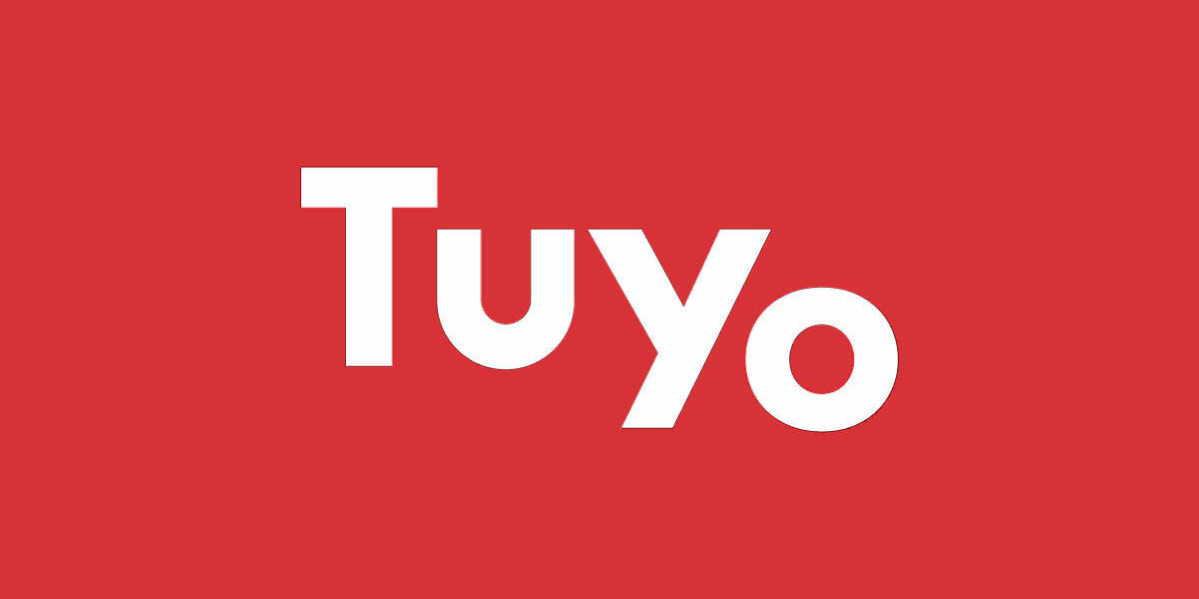 A red square with the word "Tuyo" centered in bold white letters. "Tu" is slightly larger than "Yo".